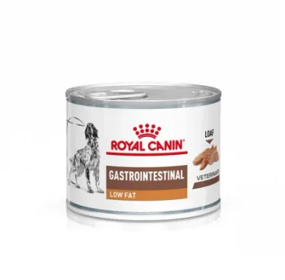 Royal Canin VD Gastrointestinal Low Fat, Xs-Xl, dietă veterinară, conservă hrană umedă câini, sistem digestiv, (pate), 200g