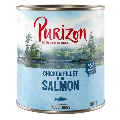 Purizon Original Adult 6 x 800 g File de pui cu somon cu spanac & cocos