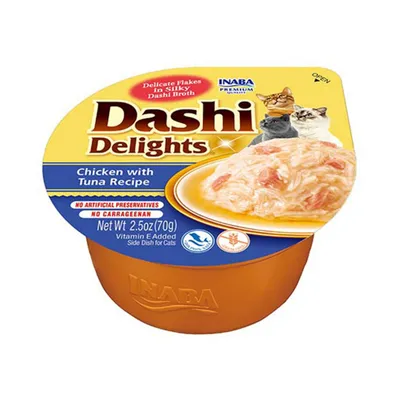 Churu Dashi Delights, Hrană Umedă Pisică Adult, Pui și Ton, 70g