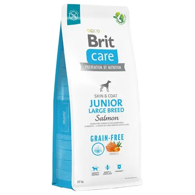 Brit Care Grain Free Junior Large Breed Somon și cartofi 12 kg