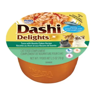 Hrană Umedă Pisică Adult, Ciao Dashi Delights, Ton și Fulgi Bonito, 70g