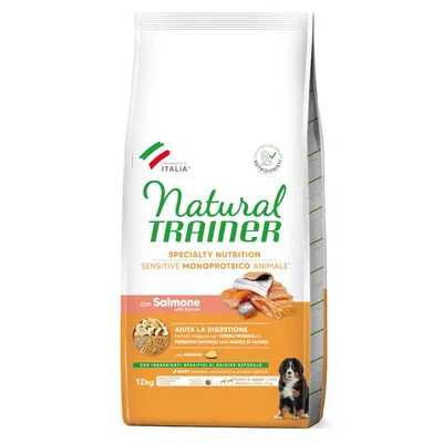 Natural Trainer Sensitive Puppy & Junior Medium & Maxi cu Somon 12 kg