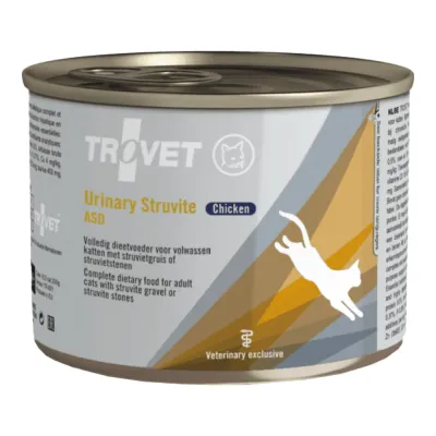 Trovet Urinary Struvite, Dietă Veterinară Umedă Pisică Adult, Pui, 200g