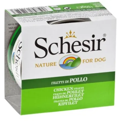 Schesir Conservă pentru câini File de Pui 150g