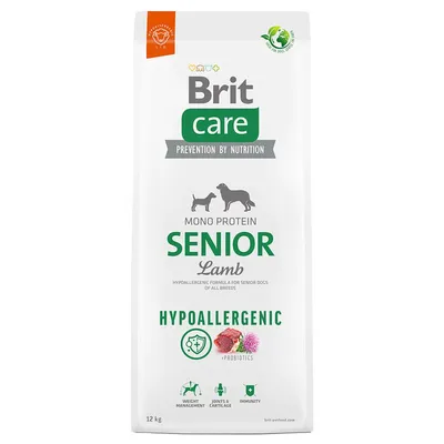 Brit Care Dog Hypoallergenic Senior Miel și orez 12 kg