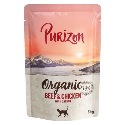 Purizon Organic 6 x 85 g Vită și pui cu morcovi