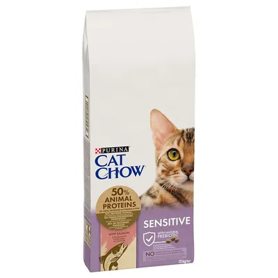 Cat Chow Special Care Sensitive cu mult somon 15 kg