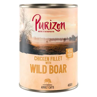 Purizon Adult 6 x 400 g - fără cereale File de pui cu porc mistreț