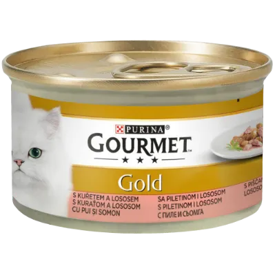 Gourmet Gold somon și pui în sos 85 g