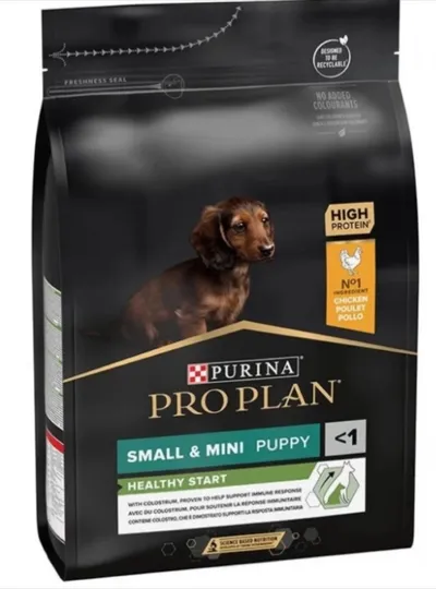 Purina Pro Plan Puppy Healthy Start, Talie Mică și Foarte Mică, Pui, 3 kg