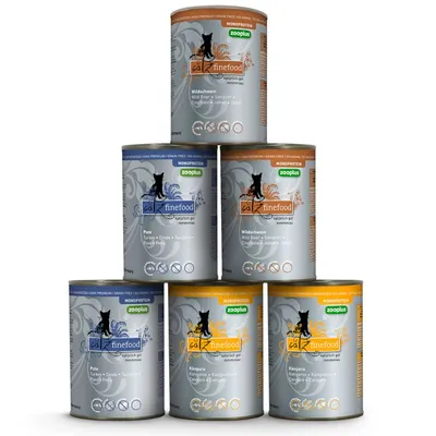 Pachet mixt catz finefood monoprotein zooplus 24 x 400 g 3 varietăți (curcan, cangur, mistreț)