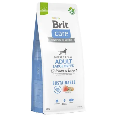 Brit Care Dog Sustainable Adult Large Breed Pui și insecte 2 x 12 kg