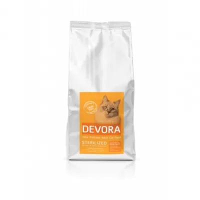 Devora Hrană uscată pentru pisici Grain Free Sterilizat Curcan Pui & Hering, 7.5kg