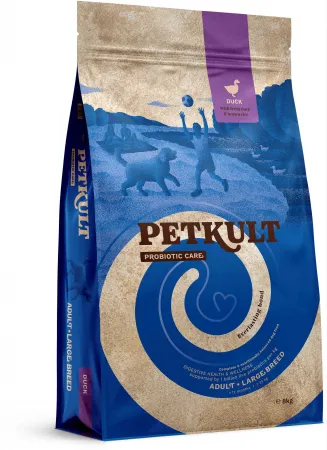 Petkult Probiotics Adult large, talie mare, Rață și orez 2 kg