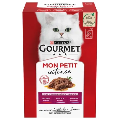 Gourmet Mon Petit 6 x 50 g Vită, vițel, miel