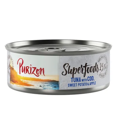 Purizon Superfoods 24 x 70 g Ton cu cod, cartofi dulci și măr