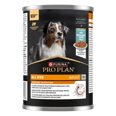 Purina® Pro Plan® Everyday Nutrition Adult, bogat în Pește, toate taliile, hrană umedă pentru câini, 400g