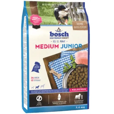 Bosch Hrană uscată pentru câini HP Medium Junior, 3kg