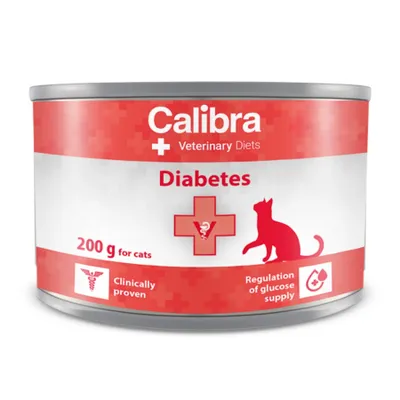 Calibra Veterinary Diets Diabetes, Curcan, dietă veterinară, conservă hrană umedă monoproteică pisici, diabet, (pate), 200g