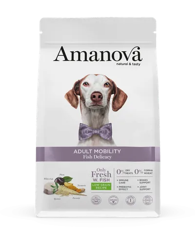 Hrană Uscată Câine Adult, Amanova Mobility, Hipoalergenic, Pește Alb, 10kg