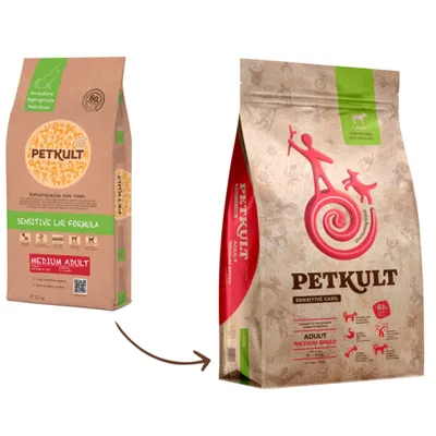 Petkult Sensitive Adult medium, talie medie, Miel și orez 3 kg