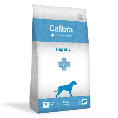 Calibra Veterinary Diets Hepatic, Xs-Xl, Somon, dietă veterinară, hrană uscată câini, sistem hepatic, 2kg