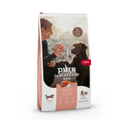 Mera Pure Sensitive, M-XL, Somon și Orez, hrană uscată câini, alergii, 12.5kg