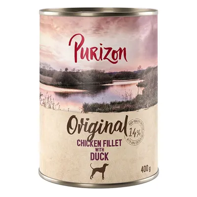 Purizon Original 12 x 400 g Adult: File de pui cu rață, morcovi și mure