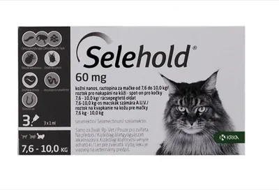 Selehold pisici 7,6-10 kg, 3 pipete