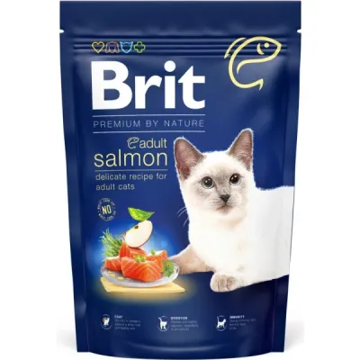 Brit Premium hrană pentru pisici adulte, cu Somon 300 g
