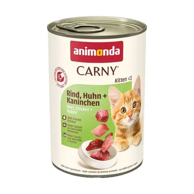 Animonda Carny Kitten 12 x 400 g Vită, pui & iepure