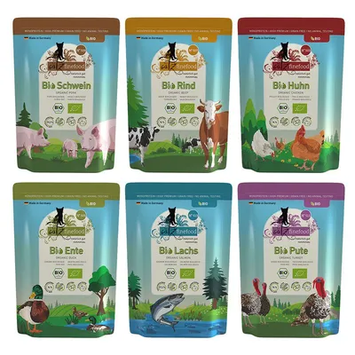 Catz Finefood Bio 24 x 85 g Pachet mixt I (6 sortimente)