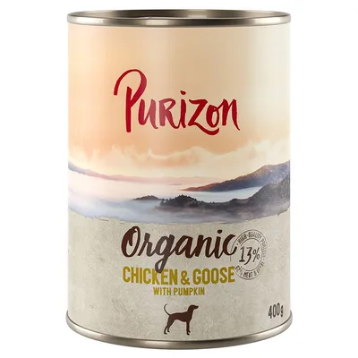 Purizon Organic 12 x 400 g Pui și gâscă cu dovleac