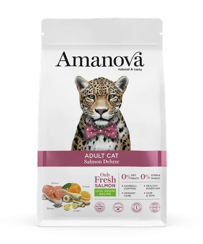 Amanova Adult, Somon, hrană uscată monoproteică pisici, 6kg