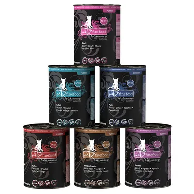 Catz Finefood Pure Conserve 6 x 400/375 g Mix I (6 sortimente - 6 x 400 g)