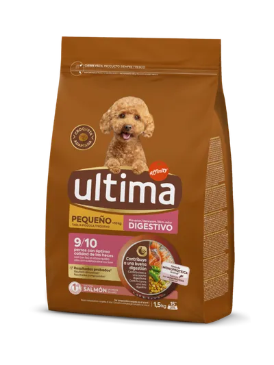 Hrană Uscată Câine Adult, Ultima Digestive & Sensitive, Talie Mică, Somon, 1.5kg