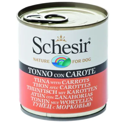 Schesir Conservă pentru câini, cu Ton și morcovi 285g