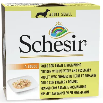 Schesir Hrană umedă pentru câini Adult Small Pui-Cartof, 85g