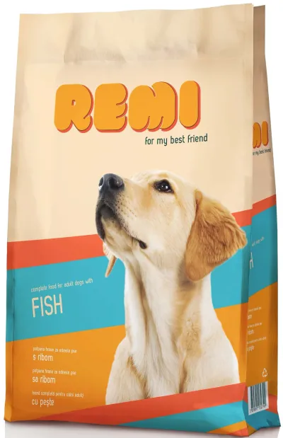 Remi hrană uscată pentru câini adulți, cu Pește 12 kg