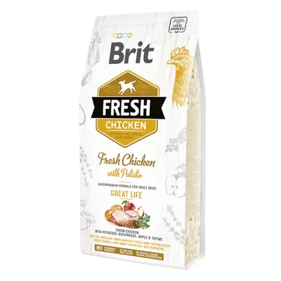 Brit Fresh Adult Hrană uscată cu pui și cartofi 2,5 kg