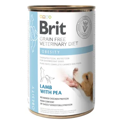 Brit VD Obesity, Xs-Xl, Miel, dietă veterinară, conservă hrană umedă fără cereale câini, obezitate, (în aspic), 400g