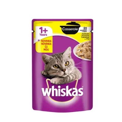 Whiskas Pure Delight, Pui, plic hrană umedă pisici, (în aspic), 85g
