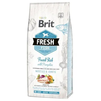 Brit Fresh Adult Large Pește cu dovleac 2 x 12 kg