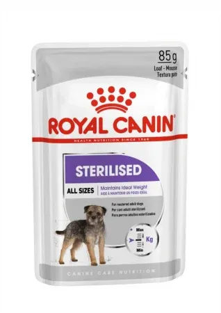 Royal Canin Sterilised Adult, hrană umedă câini sterilizați, (pate), 85g