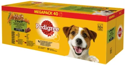 Pedigree Pachet plicuri cu Pui, Miel, Pasăre și Vită 40x100g