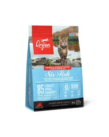 Hrana uscata pisici, Orijen Cat 6 Fish, Peste, 1.8 kg