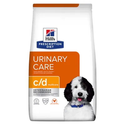Hill's Prescription Diet c/d Urinary Care, Pui, dietă veterinară câini, hrană uscată, sistem urinar, 1.5kg