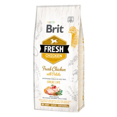 Brit Fresh Adult Hrana uscata caini, cu pui si cartofi 12 kg