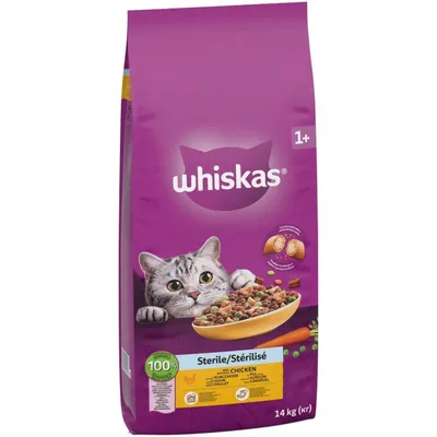 Whiskas 1+ Sterile Pui (2 x 14 kg)