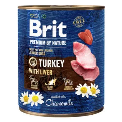 Brit Premium by Nature 800 g curcan si ficat, hrana catei